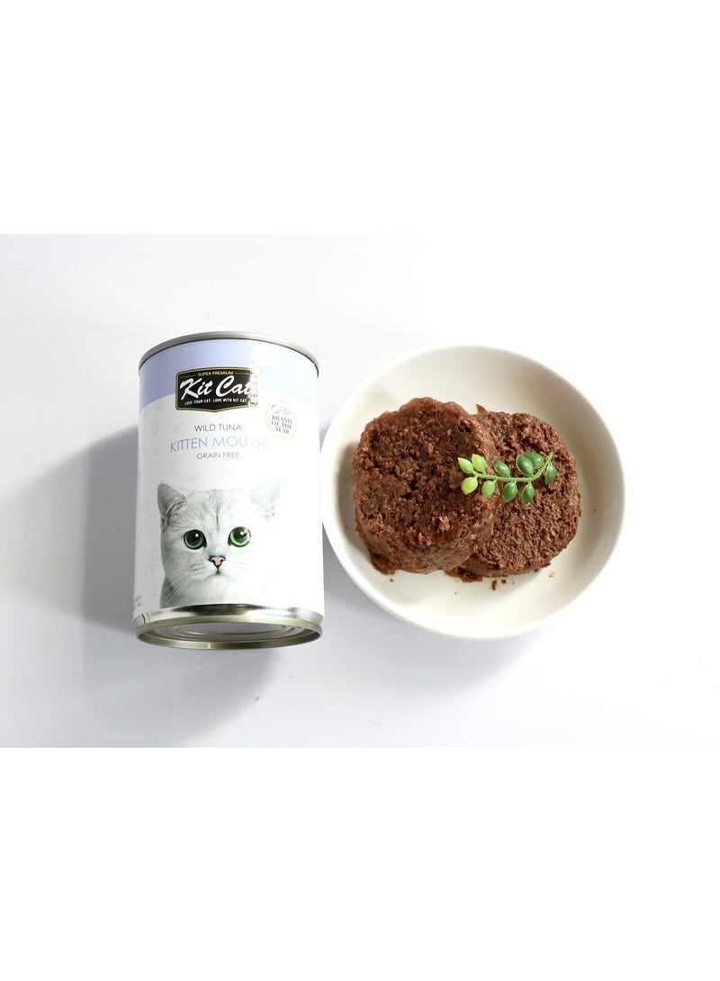 Kit Cat Wild Tuna Kitten Mousse Canned Cat Food – 400g x 6 Cans - Image 3